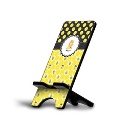 Honeycomb, Bees & Polka Dots Cell Phone Stand (Small) (Personalized)