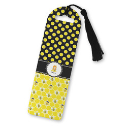 Honeycomb, Bees & Polka Dots Plastic Bookmark (Personalized)