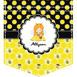 Honeycomb, Bees & Polka Dots Iron On Faux Pocket (Personalized)