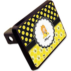 Honeycomb, Bees & Polka Dots Rectangular Trailer Hitch Cover - 2" (Personalized)