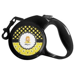 Honeycomb, Bees & Polka Dots Retractable Dog Leash (Personalized)
