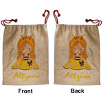 Honeycomb, Bees & Polka Dots Santa Sack - Front & Back (Personalized)