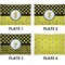 Honeycomb, Bees & Polka Dots Set of Rectangular Appetizer / Dessert Plates (Approval)