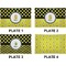 Honeycomb, Bees & Polka Dots Set of Rectangular Dinner Plates (Approval)