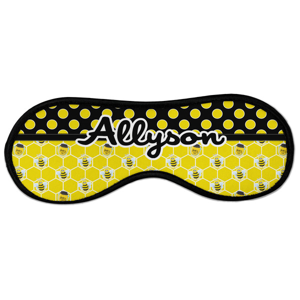 Custom Honeycomb, Bees & Polka Dots Sleeping Eye Masks - Large (Personalized)