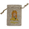 Honeycomb, Bees & Polka Dots Small Burlap Gift Bag - Front