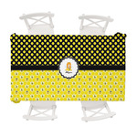 Honeycomb, Bees & Polka Dots Tablecloth - 58"x102" (Personalized)