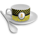 Honeycomb, Bees & Polka Dots Tea Cup (Personalized)