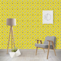 Honeycomb, Bees & Polka Dots Wallpaper & Surface Covering (Peel & Stick - Repositionable)