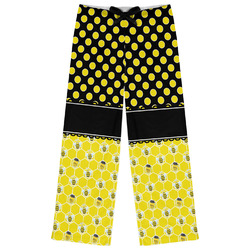 Honeycomb, Bees & Polka Dots Womens Pajama Pants - XS