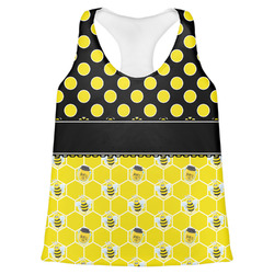 Honeycomb, Bees & Polka Dots Womens Racerback Tank Top