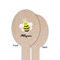 Honeycomb, Bees & Polka Dots Wooden Food Pick - Oval - Single Sided - Front & Back