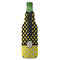 Honeycomb, Bees & Polka Dots Zipper Bottle Cooler - BACK (bottle)