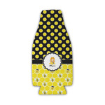 Honeycomb, Bees & Polka Dots Zipper Bottle Cooler (Personalized)