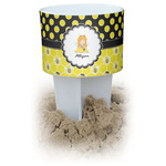 Honeycomb, Bees & Polka Dots White Beach Spiker Drink Holder (Personalized)