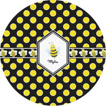 Bee & Polka Dots Multipurpose Round Labels - 1" (Personalized)