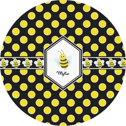 Bee & Polka Dots Multipurpose Round Labels - 1" (Personalized)