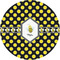 Bee & Polka Dots 1" Multipurpose Round Labels - Single Sticker