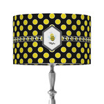 Bee & Polka Dots 12" Drum Lamp Shade - Fabric (Personalized)