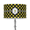 Bee & Polka Dots 12" Drum Lampshade - ON STAND (Poly Film)