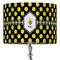 Bee & Polka Dots 16" Drum Lampshade - ON STAND (Fabric)