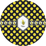 Bee & Polka Dots Multipurpose Round Labels - 2" (Personalized)