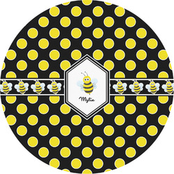 Bee & Polka Dots Multipurpose Round Labels - 2" (Personalized)