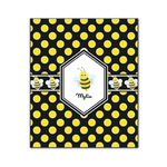 Bee & Polka Dots Wood Print - 20x24 (Personalized)