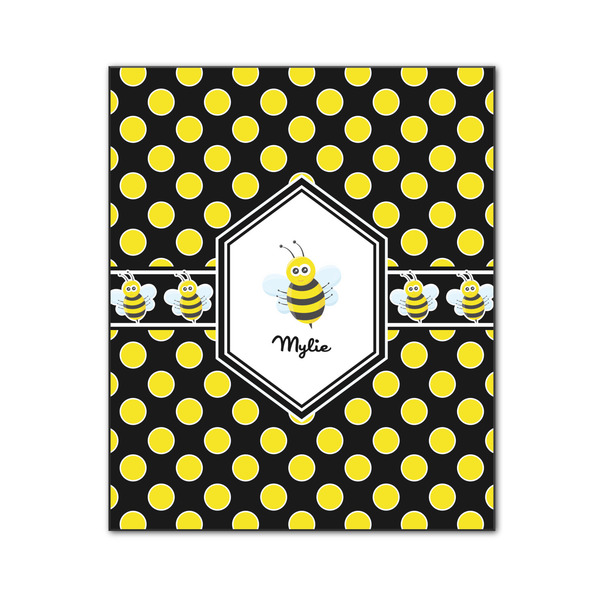 Custom Bee & Polka Dots Wood Print - 20x24 (Personalized)