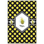 Bee & Polka Dots Wood Print - 20x30 (Personalized)