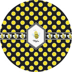 Bee & Polka Dots Multipurpose Round Labels - 3" (Personalized)