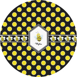 Bee & Polka Dots Multipurpose Round Labels - 3" (Personalized)