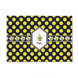 Bee & Polka Dots 4' x 6' Indoor Area Rug (Personalized)