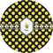 Bee & Polka Dots 5" Multipurpose Round Label - Single Sticker