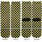 Bee & Polka Dots Adult Crew Socks - Double Pair - Front and Back - Apvl