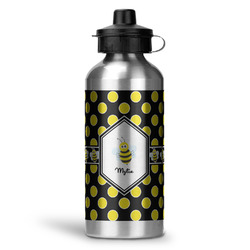 Bee & Polka Dots Water Bottles - 20 oz - Aluminum (Personalized)