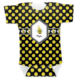 Bee & Polka Dots Baby Bodysuit 0-3 (Personalized)