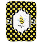 Bee & Polka Dots Baby Swaddling Blanket (Personalized)