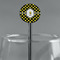 Bee & Polka Dots Black Plastic 5.5" Stir Stick - Round - Main