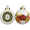 Bee & Polka Dots Ceramic Christmas Ornament - Poinsettias (APPROVAL)