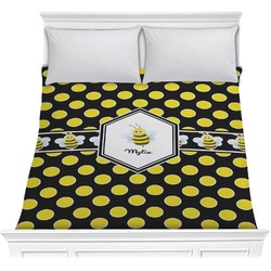Bee & Polka Dots Comforter - Full / Queen (Personalized)