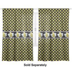 Bee & Polka Dots Curtain Panel - Custom Size
