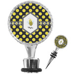 Bee & Polka Dots Wine Bottle Stopper (Personalized)