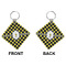 Bee & Polka Dots Diamond Keychain (Front + Back)