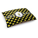 Bee & Polka Dots Dog Bed - Medium w/ Name or Text