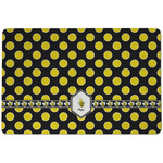 Bee & Polka Dots Dog Food Mat w/ Name or Text