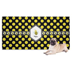 Bee & Polka Dots Dog Towel (Personalized)