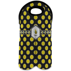 Bee & Polka Dots Wine Tote Bag (2 Bottles) (Personalized)