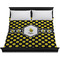 Bee & Polka Dots Duvet Cover - King - On Bed - No Prop