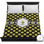 Bee & Polka Dots Duvet Cover - Full / Queen (Personalized)